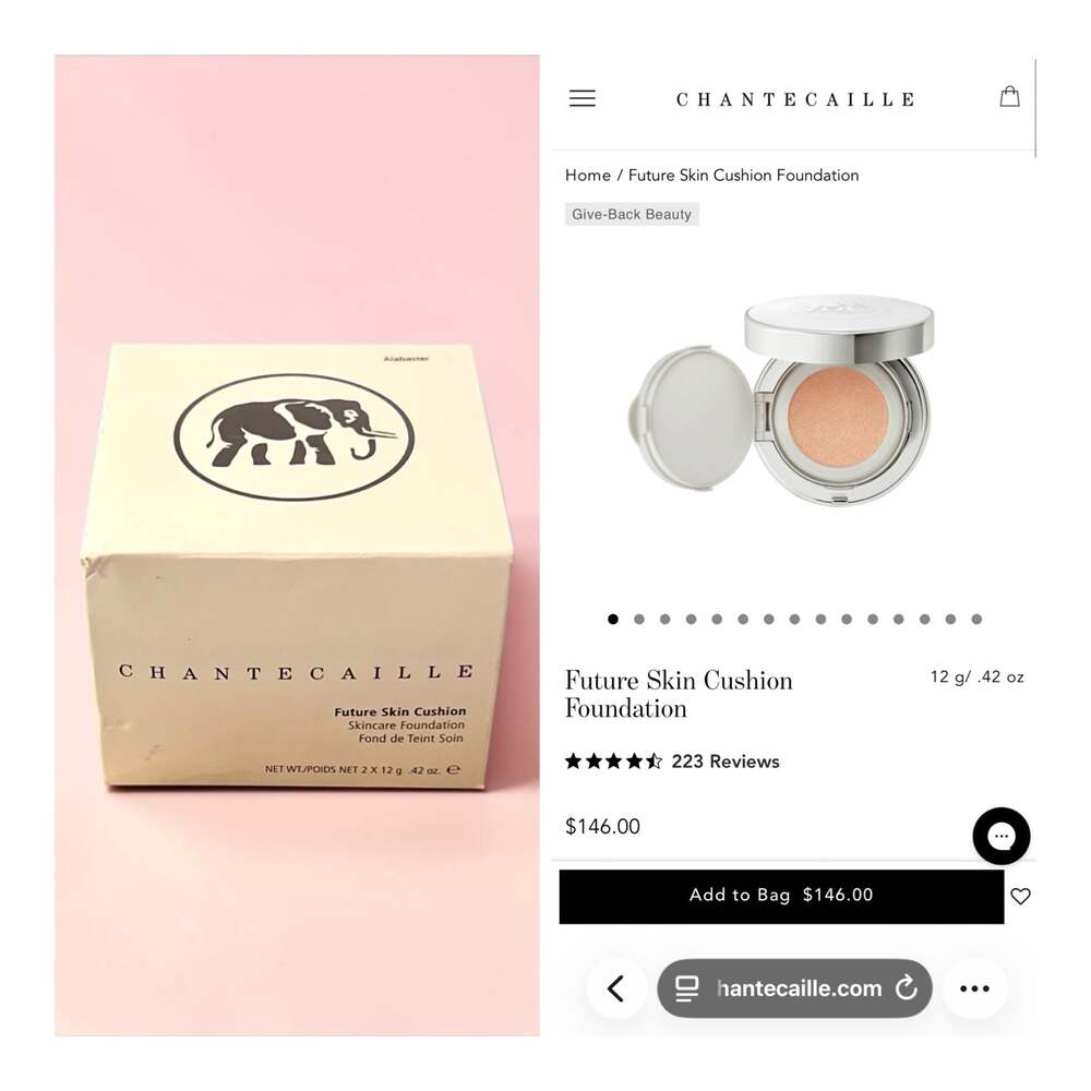 Chantecaille Future Skin Cushion Skincare Foundation in Alabaster w/Refill!